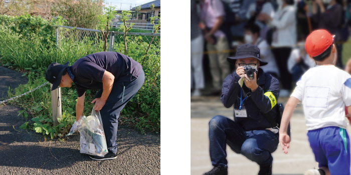 地域活動写真　地域清掃　宮崎市議会議員選挙